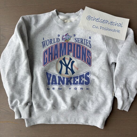 Vintage 1998 World Series Champions New York Yankees Baseball Sweatshirt - Picture 1 of 2